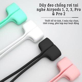 Dây Đeo Chống Rơi Rớt Tai Nghe Airpods 2, 3, Pro, Pro 2 2022 Có Nam Châm Chất Liệu Silicone Tiện Lợi