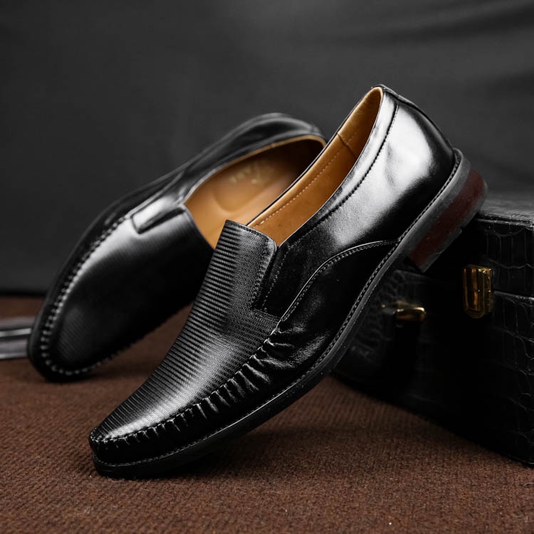 Giày nam đẹp da thật Manzano họa tiết tinh tế thanh lịch M66632