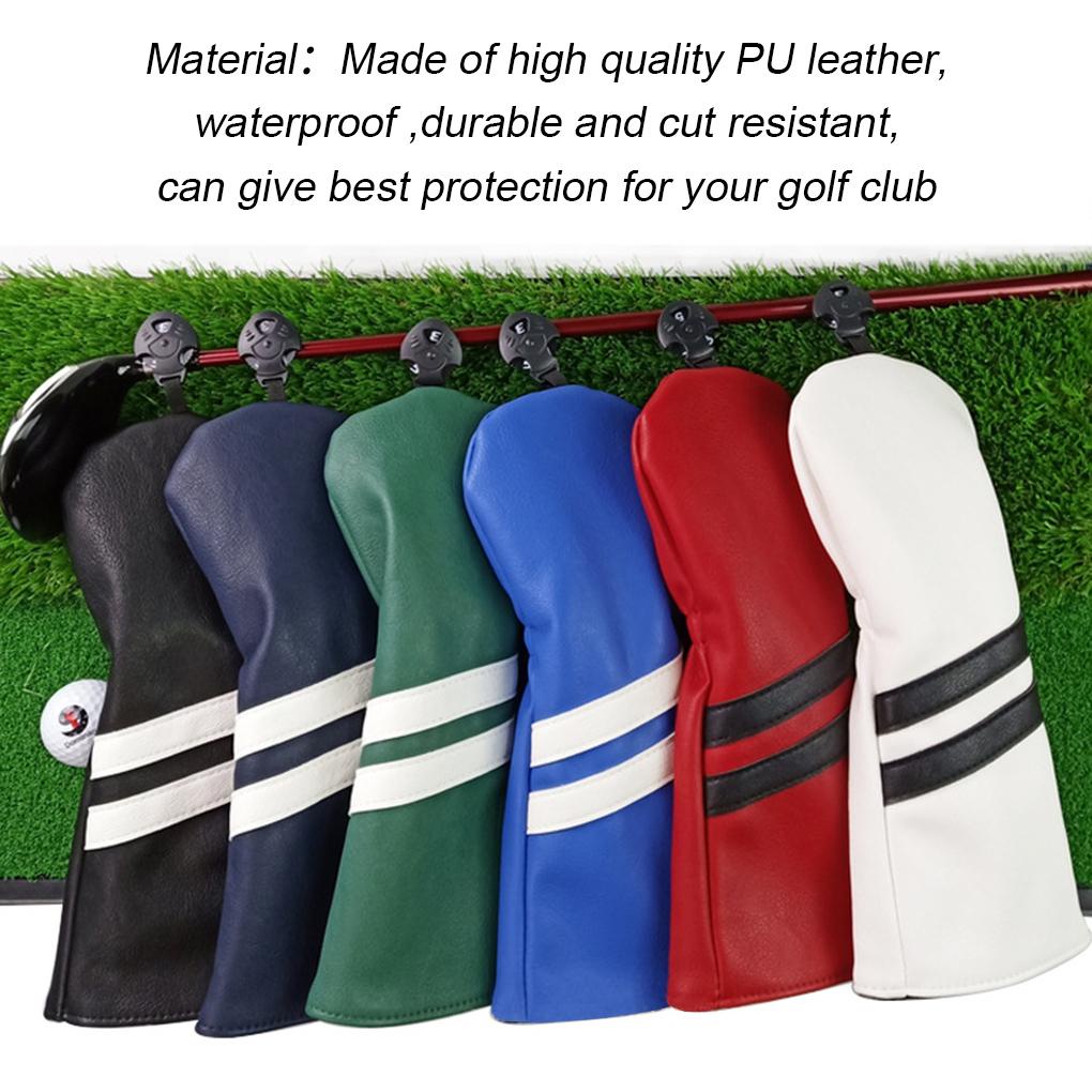Set 3 Vỏ Bọc Đầu Gậy Đánh Golf Bằng Vải Bông Dày Dặn Gọn Nhẹ Bảo Vệ Chống Nắng Chống Thấm
