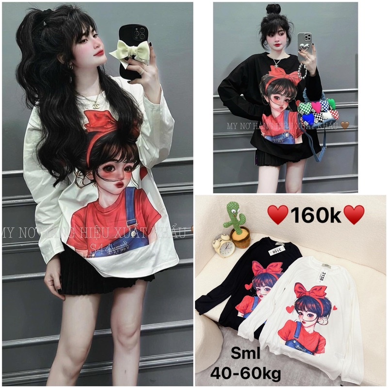 Áo pull cô gái dài tay dáng rộng hottrend