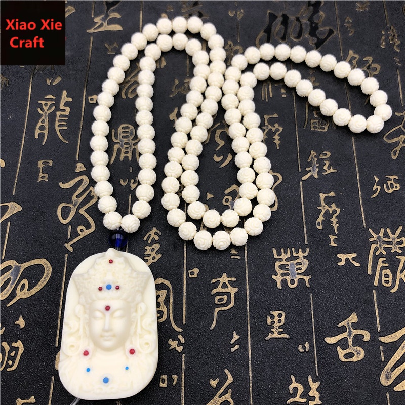 Chuỗi 108 Hạt Phật Giáo Đeo Tay Áo Bằng Ngà Voi Trái Cây