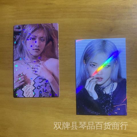 Thẻ Ảnh Laser Lấp Lánh Phiên Bản Đầu Tiên Của Park Chae Young Kim Ji-soo Chính Hãng BLACKPINK