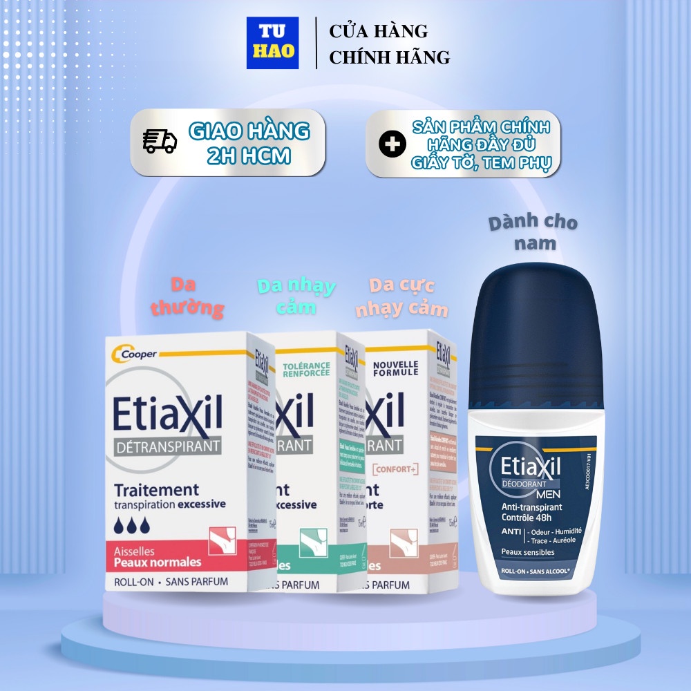 Lăn khử mùi Etiaxil Dành Cho Da Nhạy Cảm 15ml - Từ Hảo