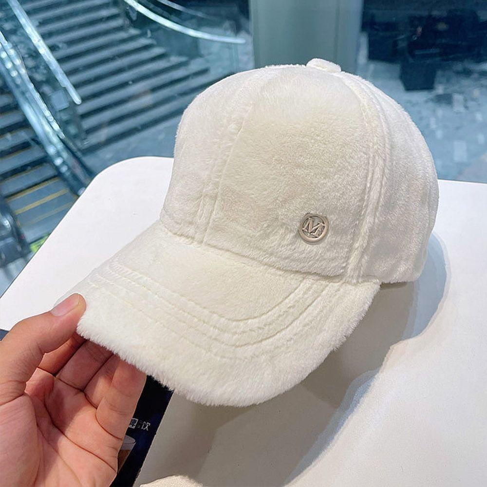 Mũ Lưỡi Trai Phối Lông Dày Dặn Giữ Ấm Phong Cách Hiphop 1 Thời Trang Unisex