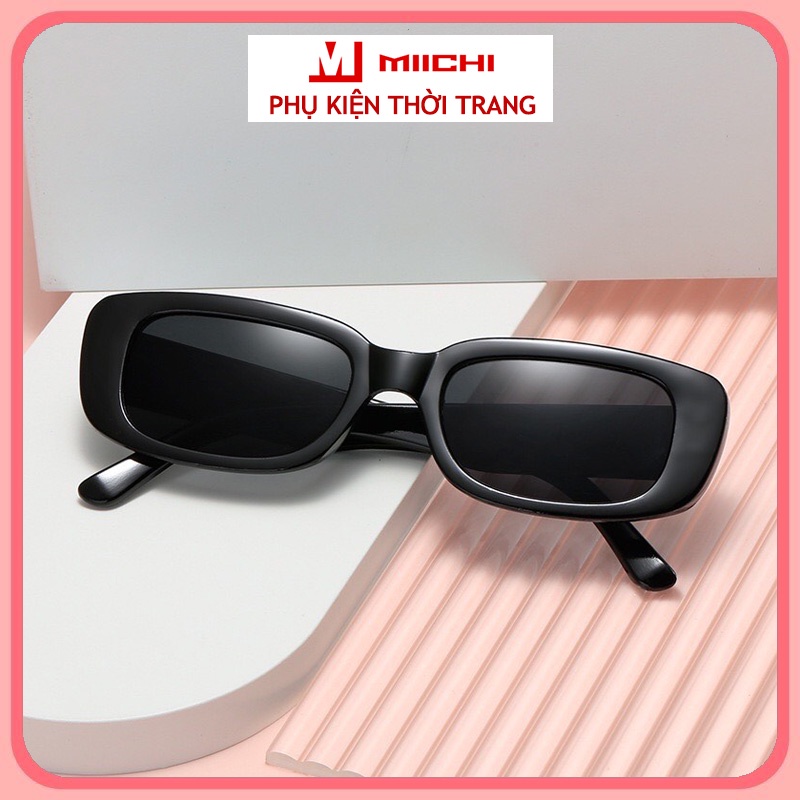 Mắt kính râm mát nam nữ hình chữ nhật mẫu mới thời trang Hàn Quốc kính mát nữ gọng vuông cool ngầu đi chơi kỷ yếu 252