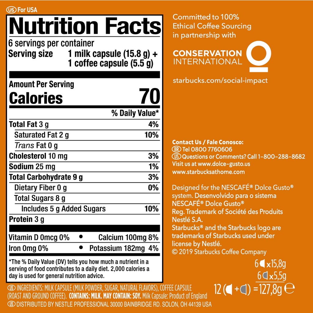 Starbucks® by NESCAFÉ® Dolce Gusto® - 12 Capsules, DATE 03/2024-09/2024