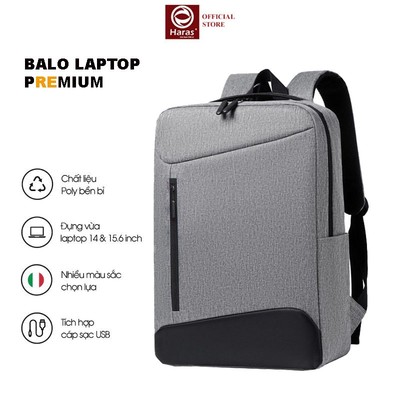 Ba Lô Laptop Thời Trang Premium Có Cổng Sạc USB HARAS HR317
