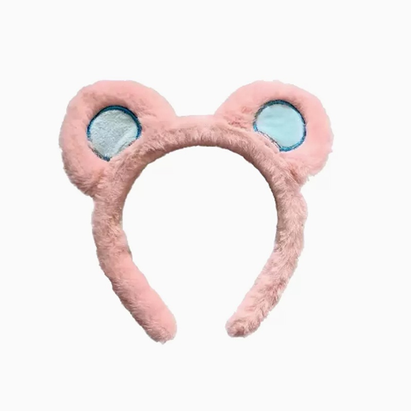 Băng Đô Cài Tóc Phủ Lông Chống Trượt Họa Tiết Hoạt Hình Thời Trang Thu Đông Cho Nữ