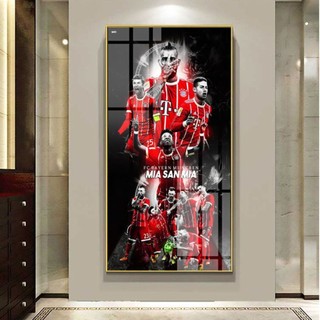 Tranh Laminate Tráng Gương - Cầu Thủ Bóng Đá Nổi Tiếng Bayern Munich - Arsenal