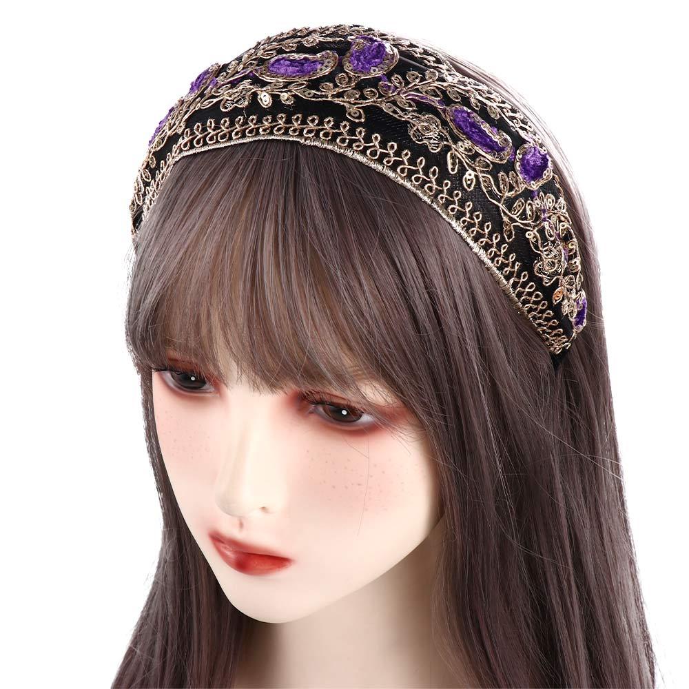 Băng Đô Cài Tóc Viền Rộng Đơn Giản Phong Cách Retro Cho Nữ