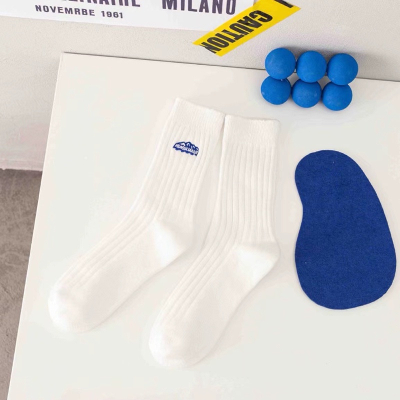 Vớ Cổ Trung Dày Dặn Thêu Họa Tiết Núi Tuyết Phong Cách Nhật Bản Thời Trang Cho Nam Và Nữ