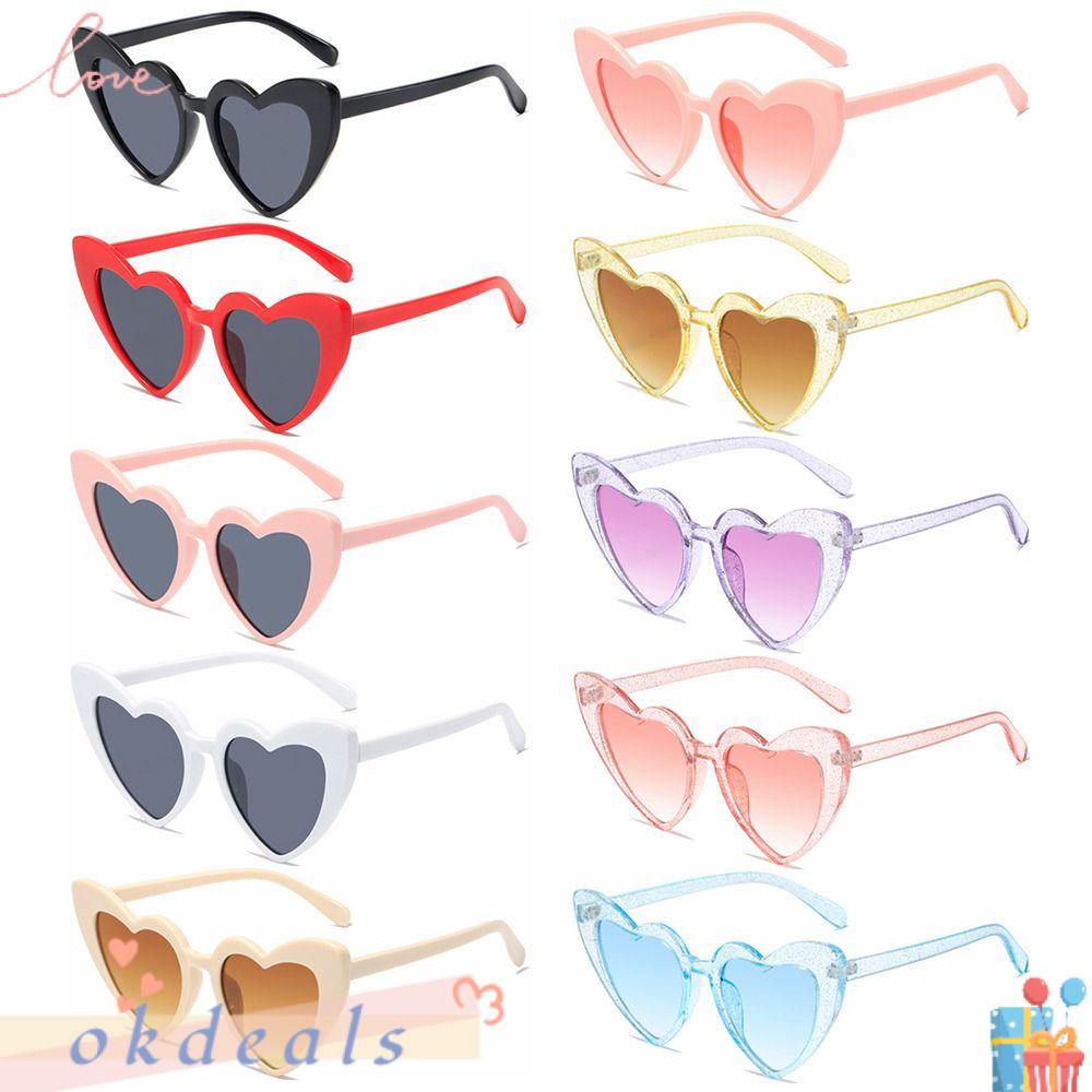 Kính Mát Hình Trái Tim Phong Cách Retro Cho Nữ