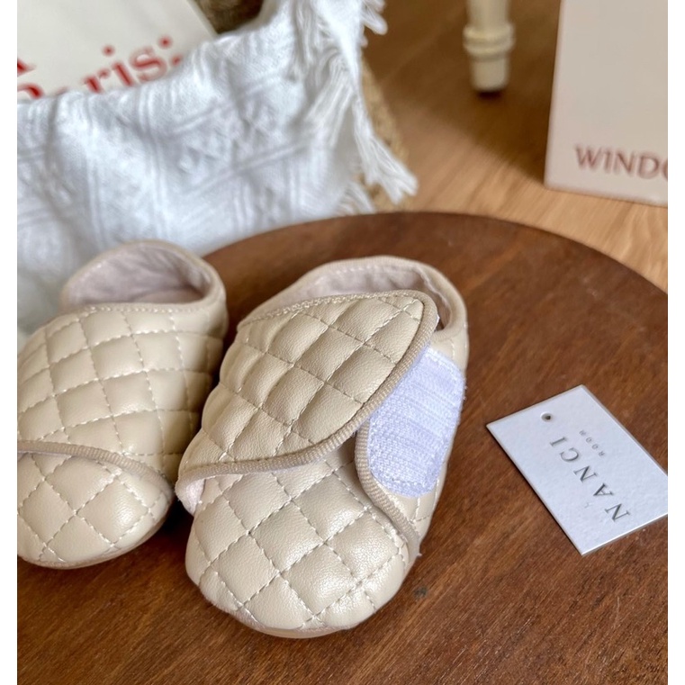 Giày da miếng dán - chống trượt em bé Nanci