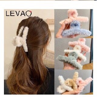 Kẹp Tóc cheo LÔNG Phía Sau Bằng Lông Nhung Phong Cách Hàn Quốc Thời Trang Thu Đông Mới