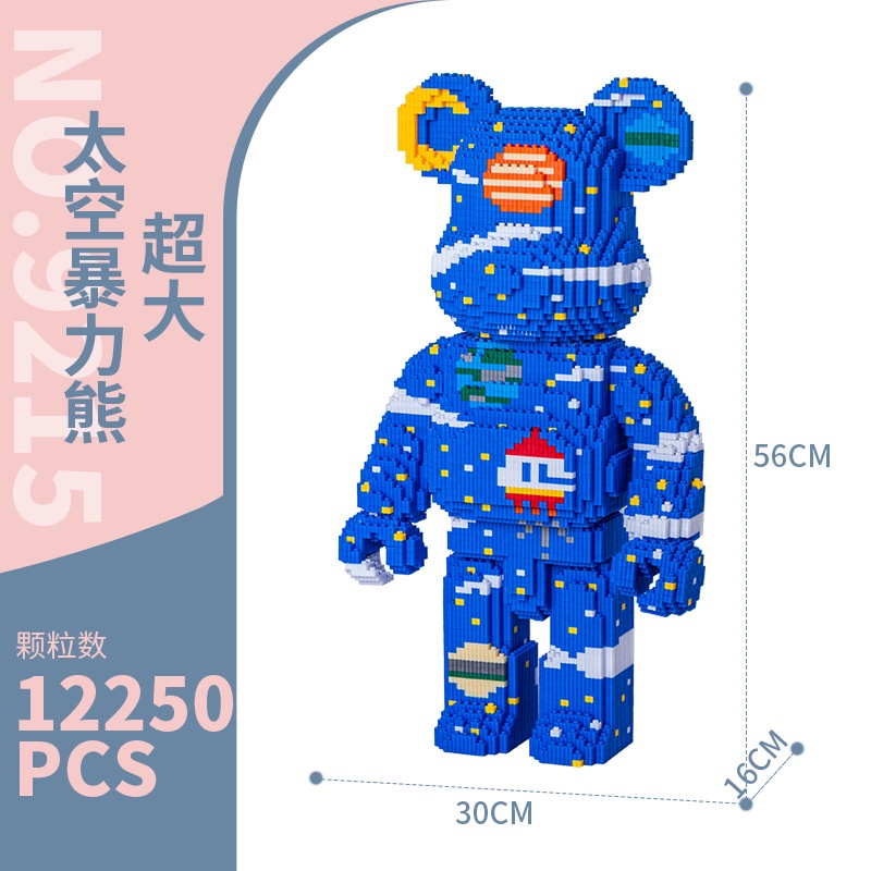 Đồ chơi xếp hình Gấu Bearbricklắp ráp mô hình cỡ lớn size35cm và 55cm bearbrick dành tặng người yêu