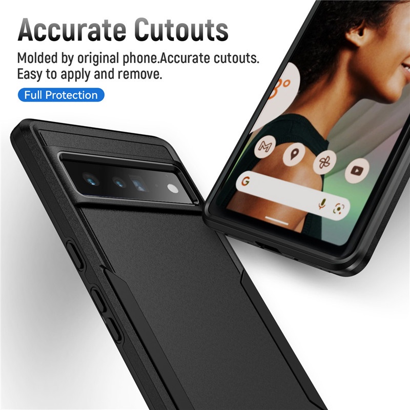 Ốp Điện Thoại Mặt Nhám Chống Sốc 2 Trong 1 Cho Google Pixel 7 Pro 6 / 6 Pro / 6A