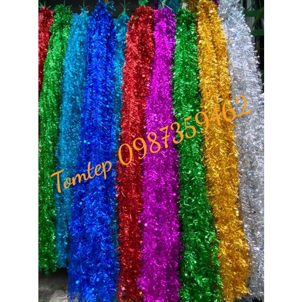 Combo 10 Dây kim tuyến đính SAO trang trí tiệc, Noel, Tết