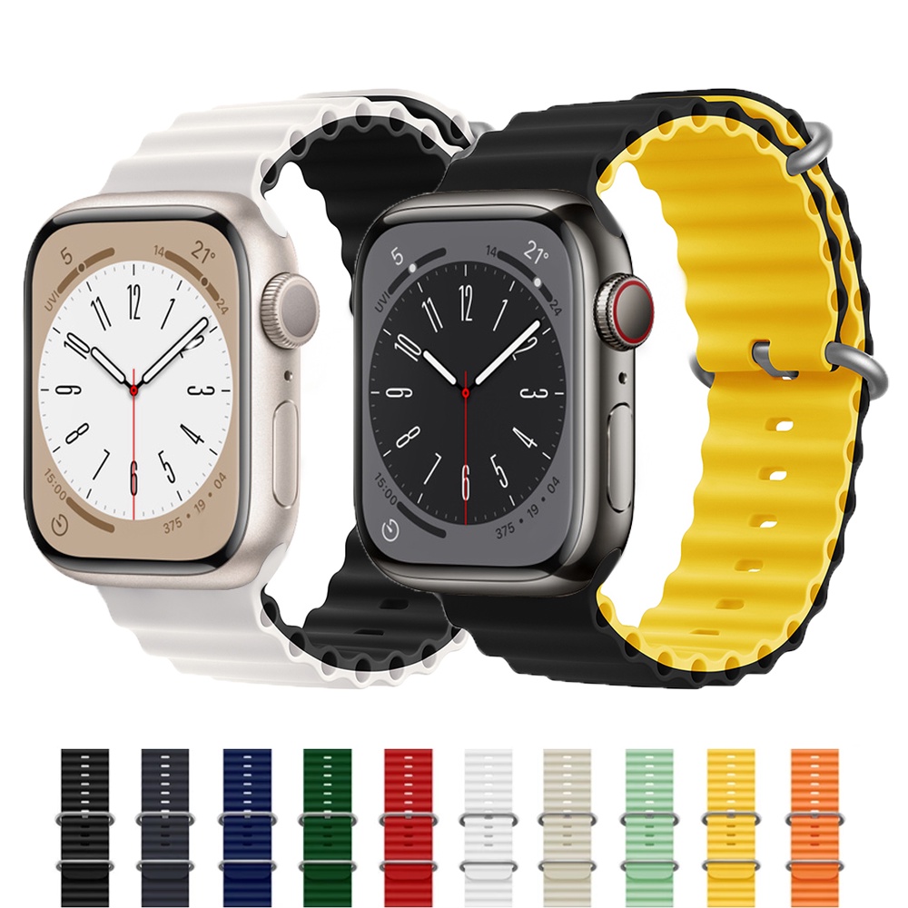 Dây Đeo silicone Cho Đồng Hồ Thông Minh Apple watch Ultra 49mm 44mm 40mm 45mm 41mm 42mm series 7 8 4 5 6 3 se