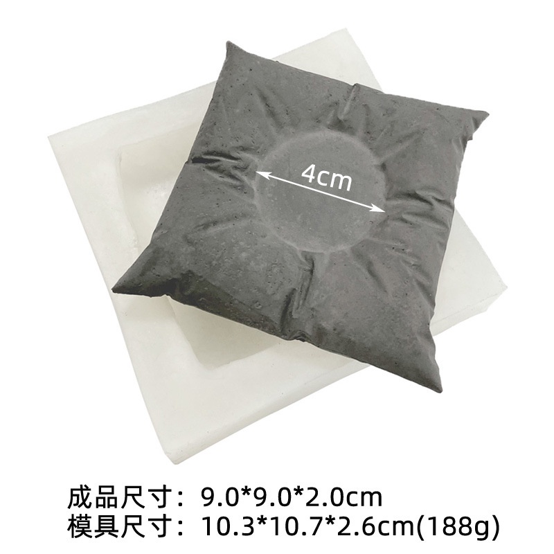 Hình Chữ Nhật Tròn Hình Kim Cương Đế Hình Học Thạch Cao Khuôn Silicon Tự Làm Xe Hương Liệu Khuếch Tán Đá Coaster Bàn Xoay Khuôn Xi Măng