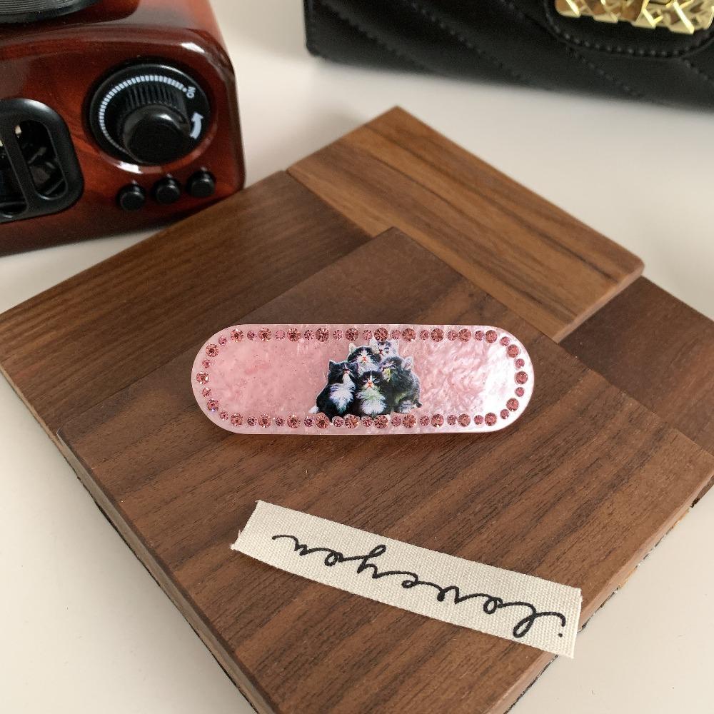 NICKOLAS Kẹp Tóc Đuôi Ngựa Hình Móng Mèo Bằng Axit Acetic Cho Nữ