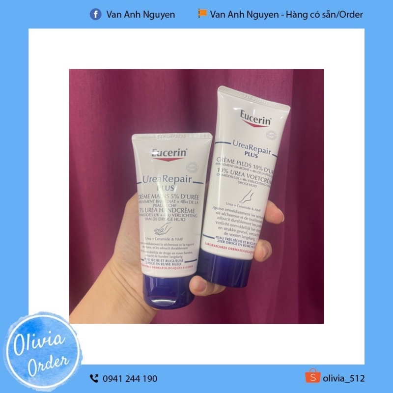 Kem tay, kem chân Eucerin - bill pháp - hàng có sẵn