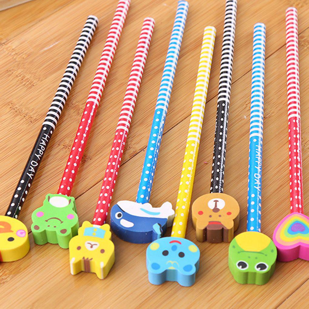 Set 10 Bút Chì Gỗ Họa Tiết Hoạt Hình Dễ Thương