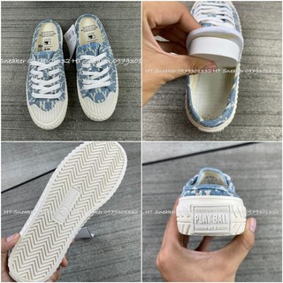 [HT SNEAKER]Giày Sneaker Sục MLBb Monogram Xanh -Ảnh Thật