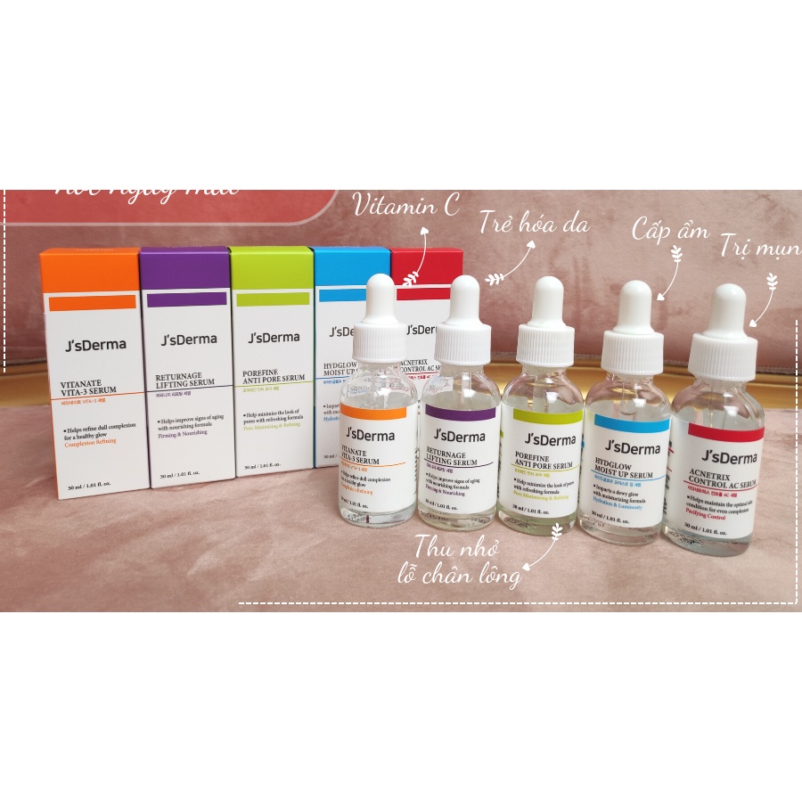 Serum 𝑽𝒊𝒕𝒂𝒏𝒂𝒕𝒆 𝑽𝑰𝑻𝑨-3 𝑺𝒆𝒓𝒖𝒎 J's Derma Hàn Quốc làm trắng và giữ ẩm cho da