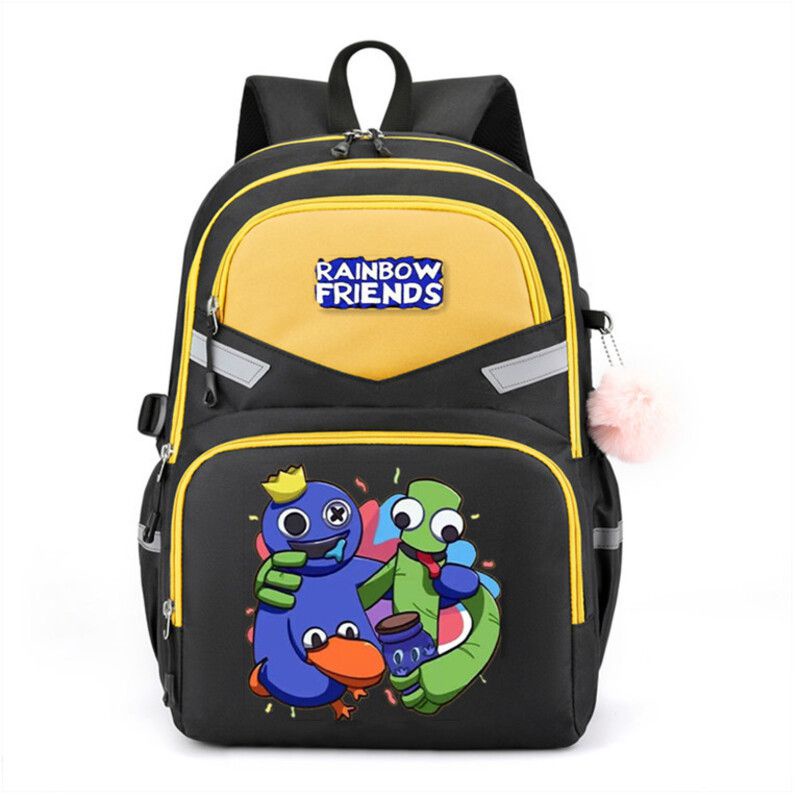 lovely Roblox Rainbow Friends 3D Schoolbag Game Cartoon Waterproof Canvas Student Backpack Usb Charging Port Large Capacity School Bag