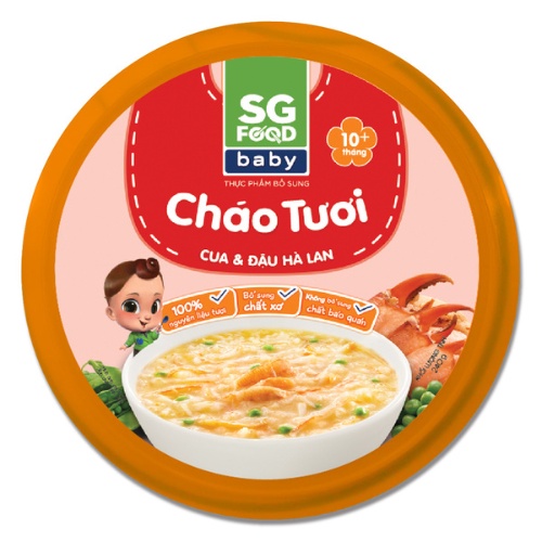 Cháo Tươi SG Food Baby 240g Nhiều Vị Cho Bé Từ 10m+ - Date 2023