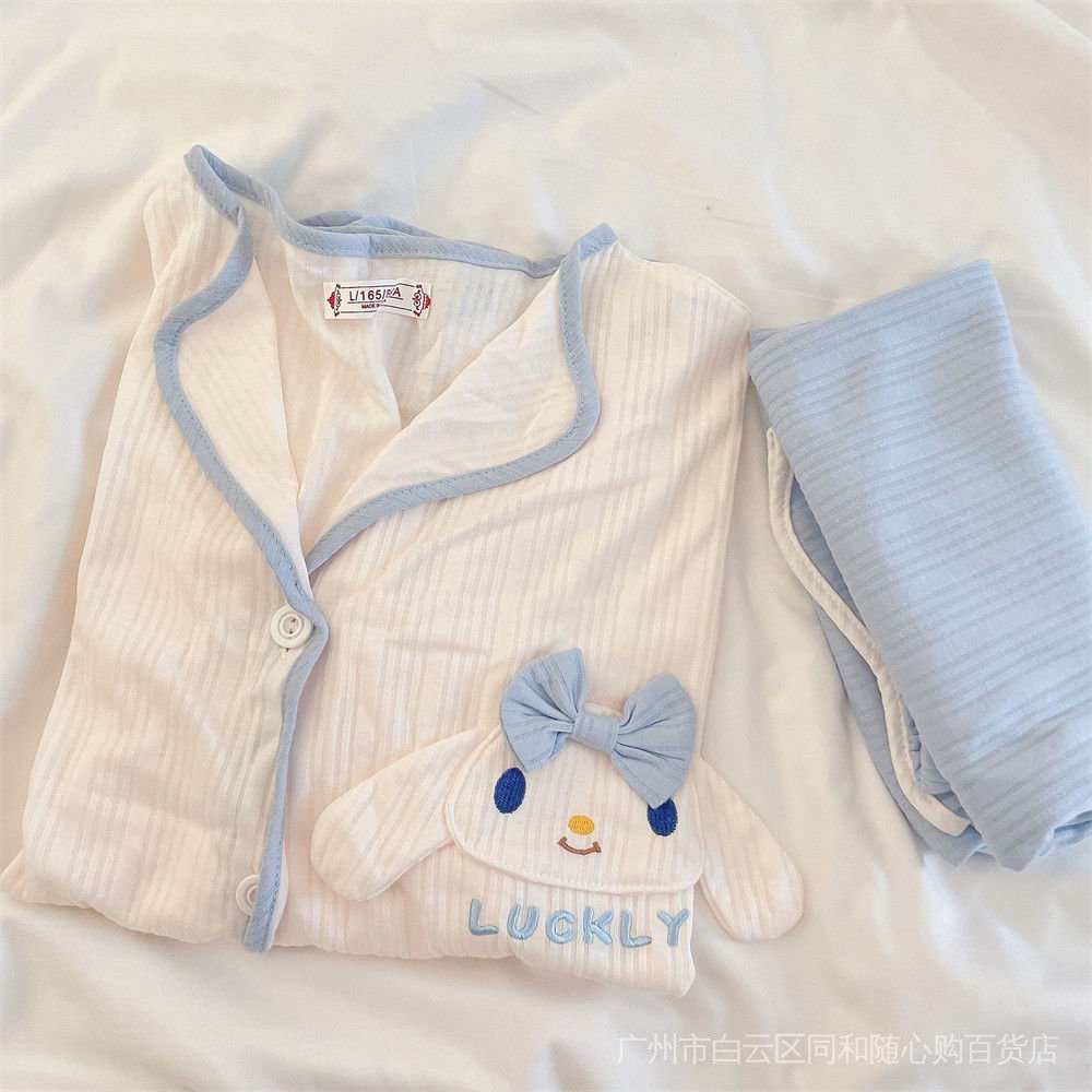 Bộ Đồ Ngủ Tay Dài In Hoạt Hình Phong Cách Nhật Bản Dành Cho Nữ