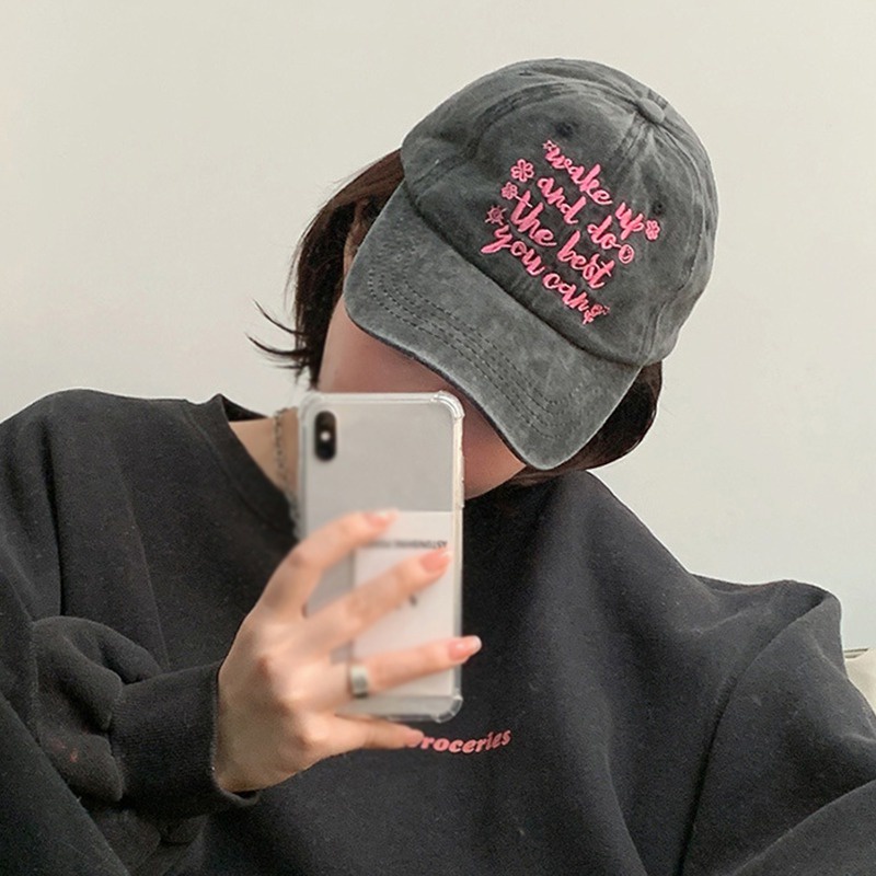 Mũ Lưỡi Trai Cotton Thiết Kế Chữ In Chống Nắng Mùa Hè