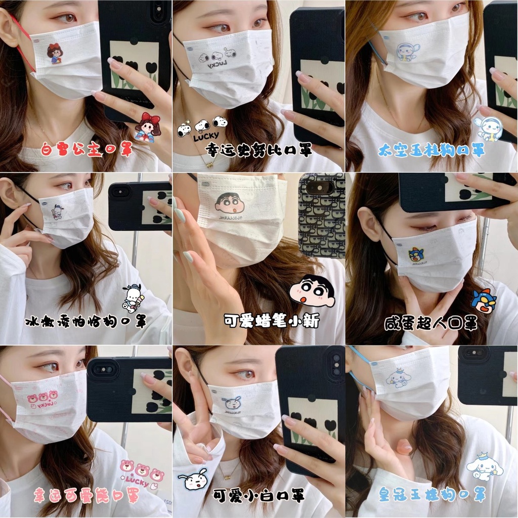 Set 10 Nhân Vật Hoạt Hình Snoopy / Winnie the Pooh / Cinnamoroll Buzz Lightyear 3 Lớp Cá Tính Dành Cho Người Lớn