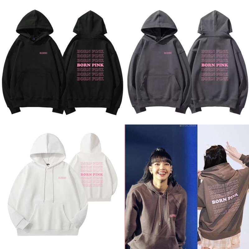 Áo hoodie Born Pink giống Blackpink mặc trong concert Bornpink