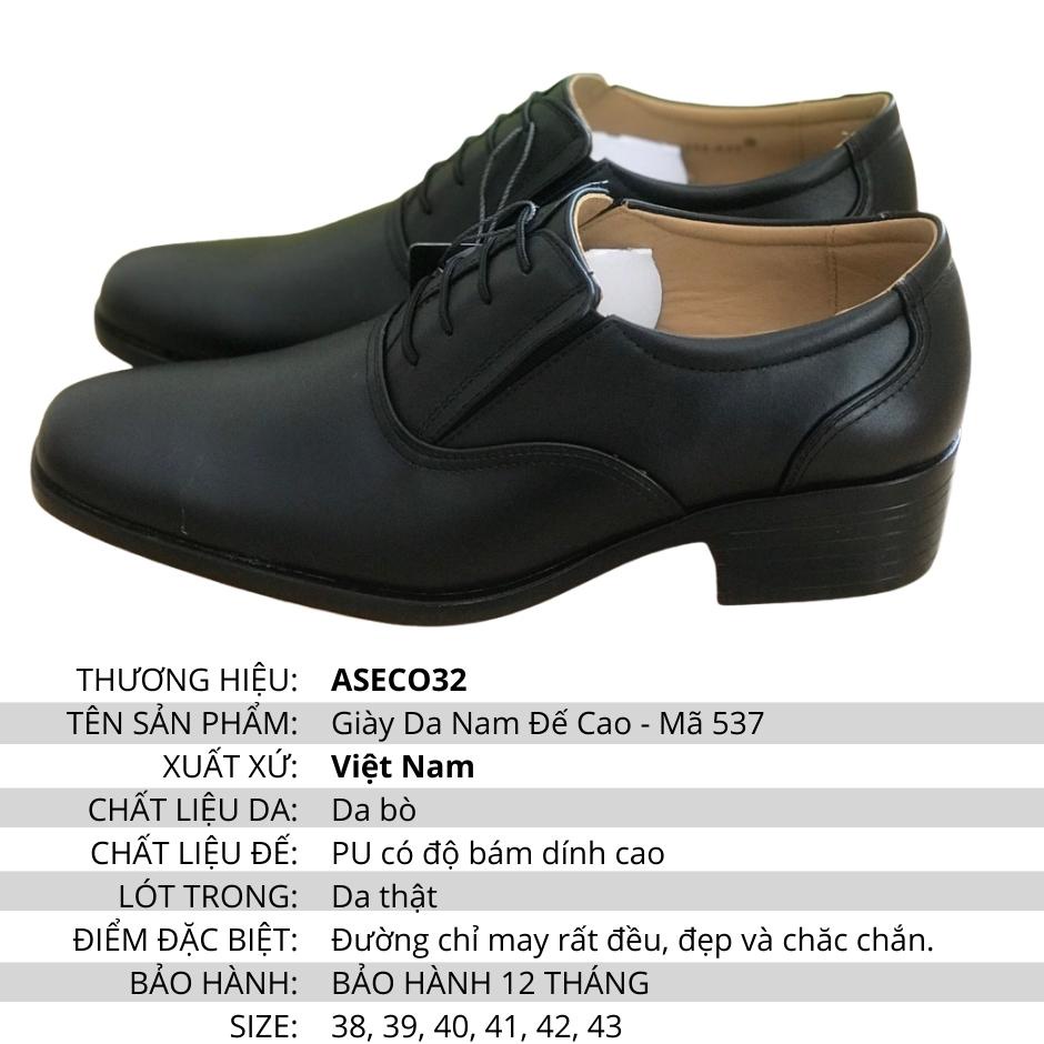GIÀY DA NAM ĐẾ CAO - MÃ 537