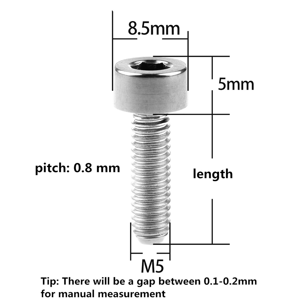Ốc Vít Titan M5 x 10 12 16 18 20 25mm Chuyên Dụng Cho Xe Đạp