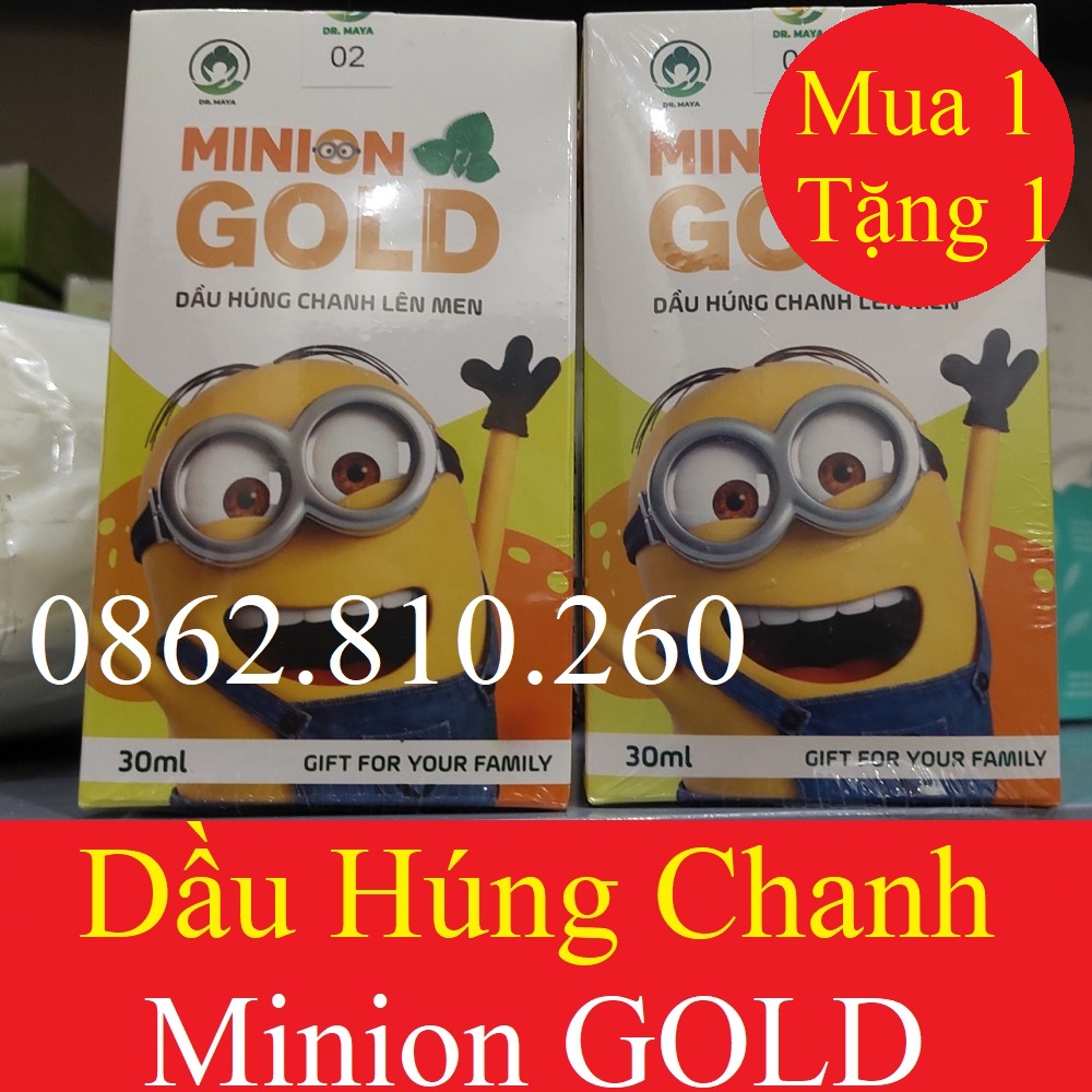 Tinh Dầu Húng Chanh Minion 30ml( Mẫu Mới) Tinh Dầu Húng Chanh Lên Men Minion Gold