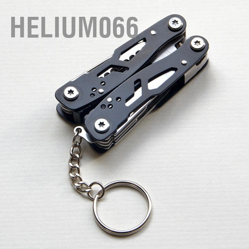 Kìm đa chức năng mini có thể gập lại 14 trong 1 dụng cụ cầm tay bằng thép không gỉ cho ngoài trời Helium066