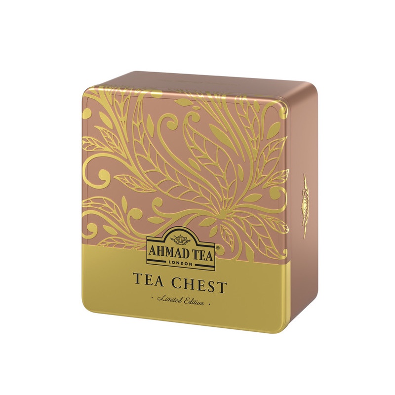 TRÀ AHMAD ANH QUỐC - BỘ SƯU TẬP 4 VỊ (80g) hộp sắt vuông - Tea Chest Four
