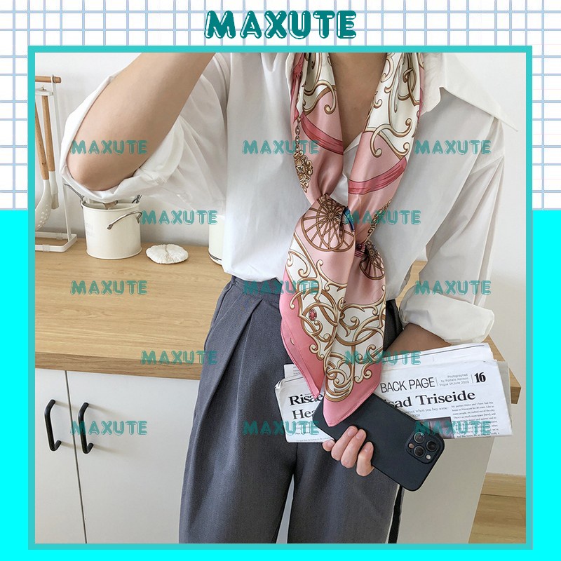 Khăn Lụa Vuông Quàng Cổ Turban Bandana 70x70 cm K70061