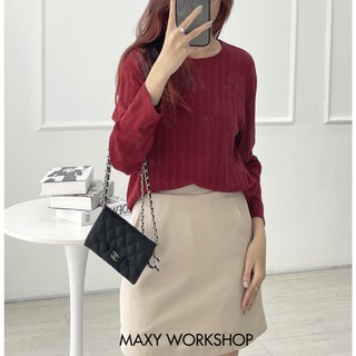 Áo thun nữ dài tay cổ tròn basic Lollipop tee Maxy Workshop