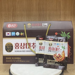 Nước hồng sâm táo đỏ red ginseng jujube liquid chính hãng hàn quốc hộp 50ml x 30 gói