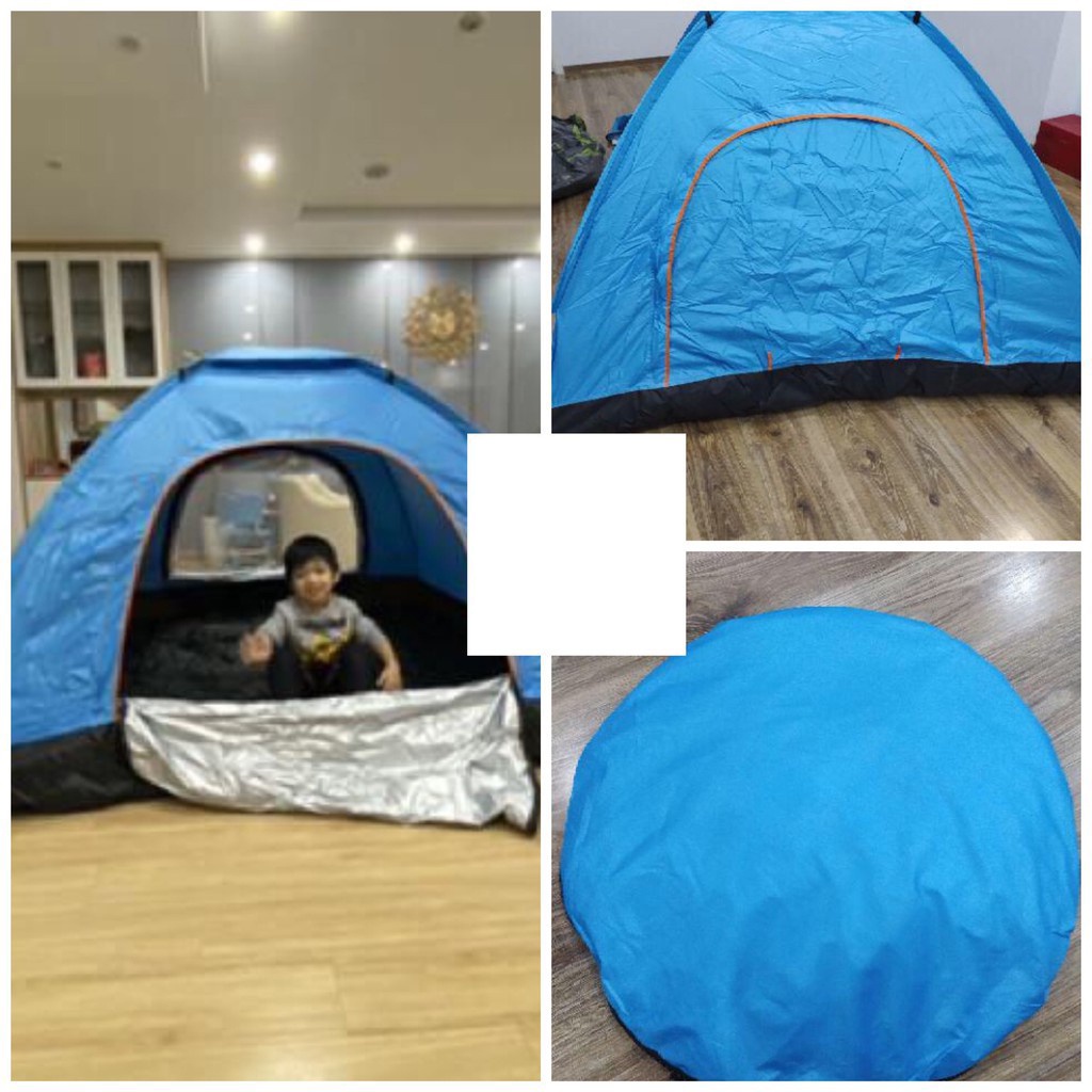 Lều cắm trại tự bung, lều du lịch dã ngoại 3-5 người, thiết kế 2 cửa thoáng gió