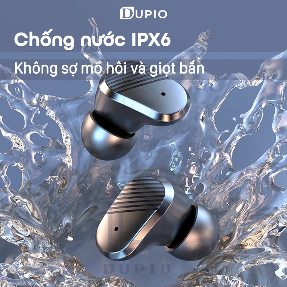 Tai nghe không dây DUPIO TN09 bluetooth V52 chống nước khử nhiễu cuộc gọi có đèn hiển thị pin