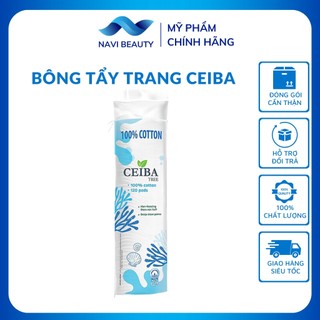 Bông Tẩy Trang Ceiba Chất Liệu hoàn toàn từ Cotton 120 Miếng