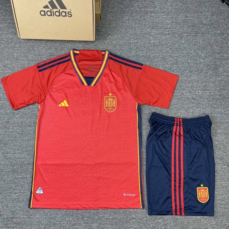 Áo đá bóng đá banh đội tuyển Tây Ban Nha vải chuẩn thi đấu - aobongda999.vn