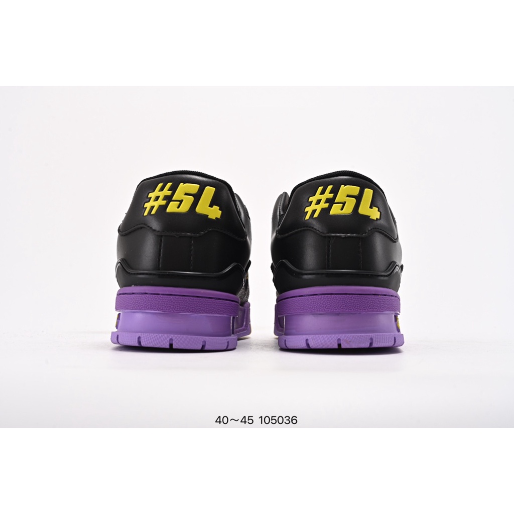 Giày Sneaker Thời Trang Màu Tím Vàng Dễ Phối Đồ
