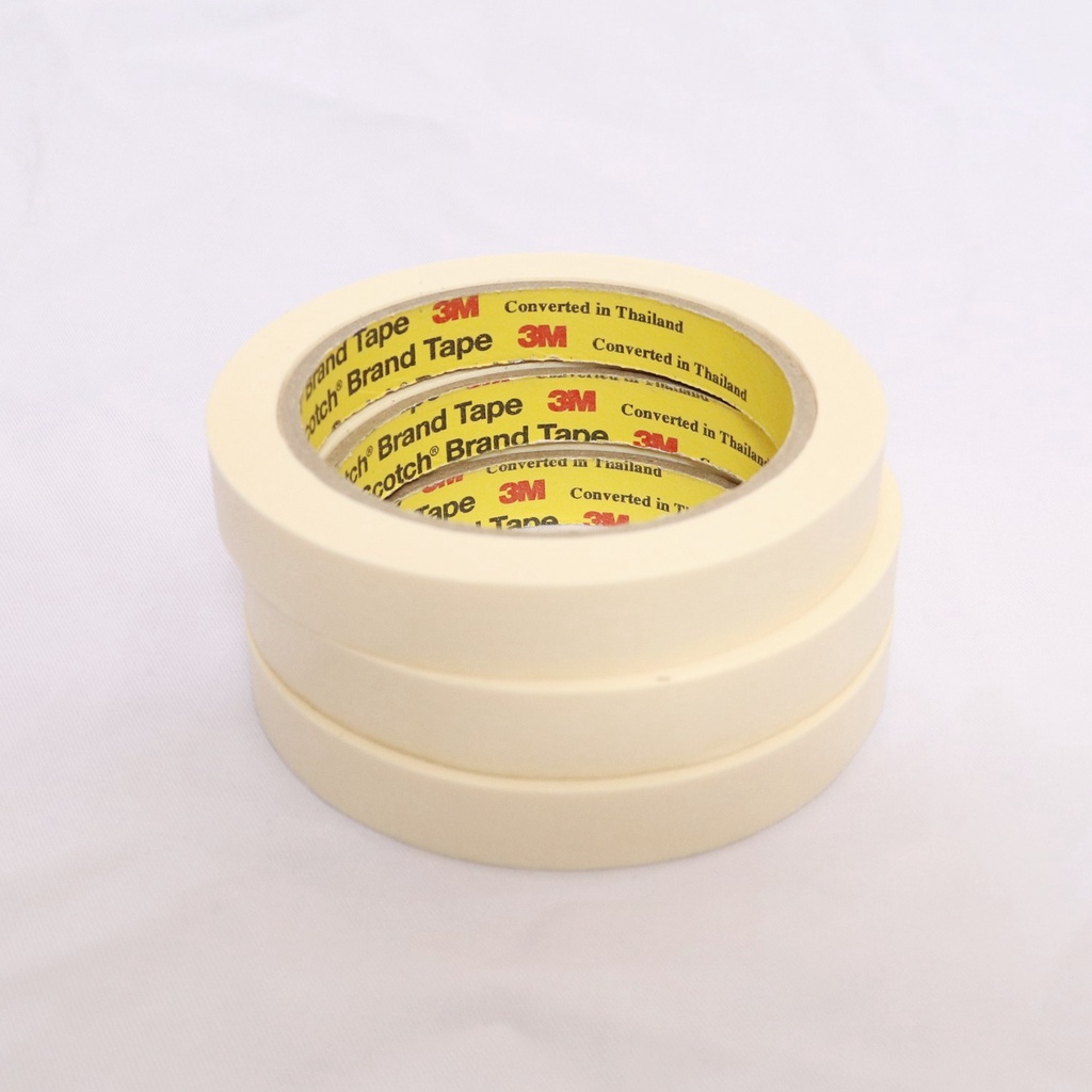 Băng keo giấy dùng che sơn khổ 1,5cm dài 27m Masking Tape 3M