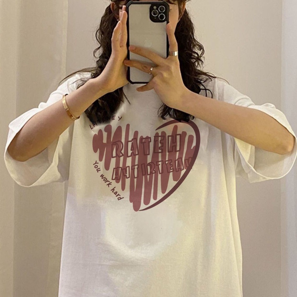 NRVP Áo Thun Unisex Mùa Hè Dáng Suông Tay Cộc Phong Cách Hàn Quốc Cho Nam Nữ