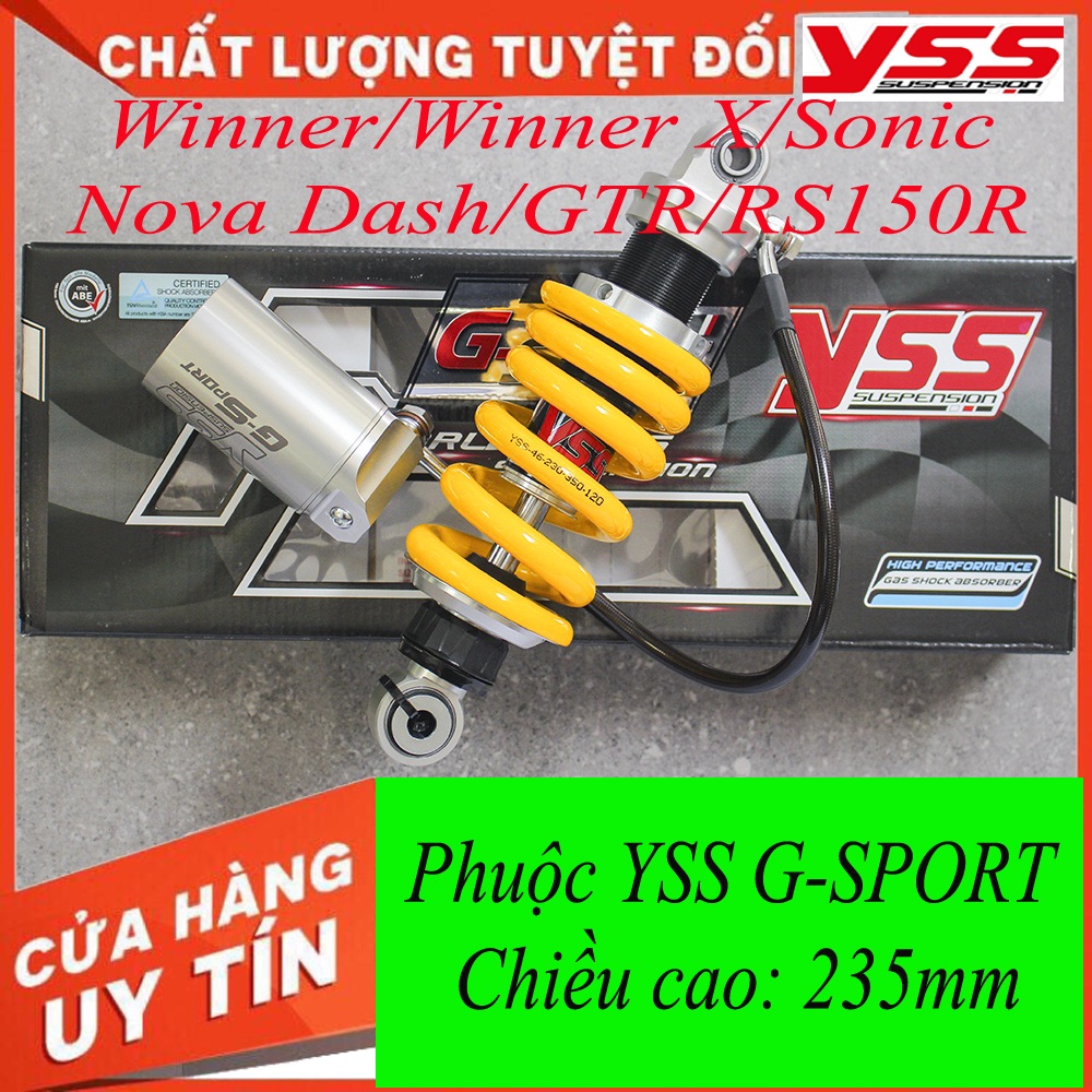 Phuộc YSS Thái Lan xe Winner/Winner X/Sonic/Nova Dash/GTR/RS150R G-SPORT